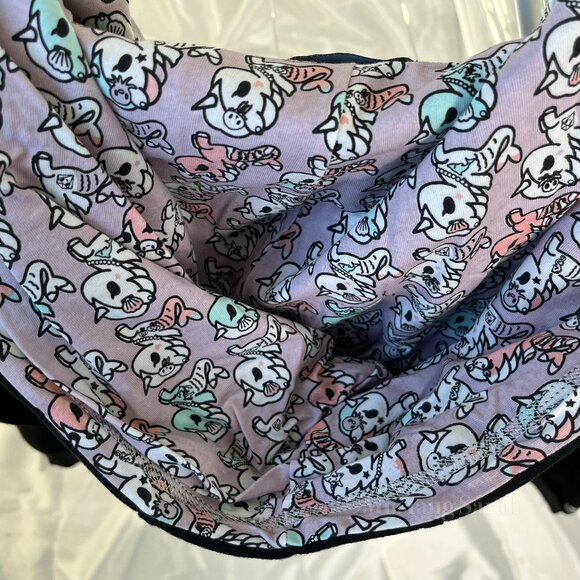 Super Rare Tokidoki 10 Year 2015 Mermicorno Buds Black Womens Small Hoodie New - Picture 6 of 12